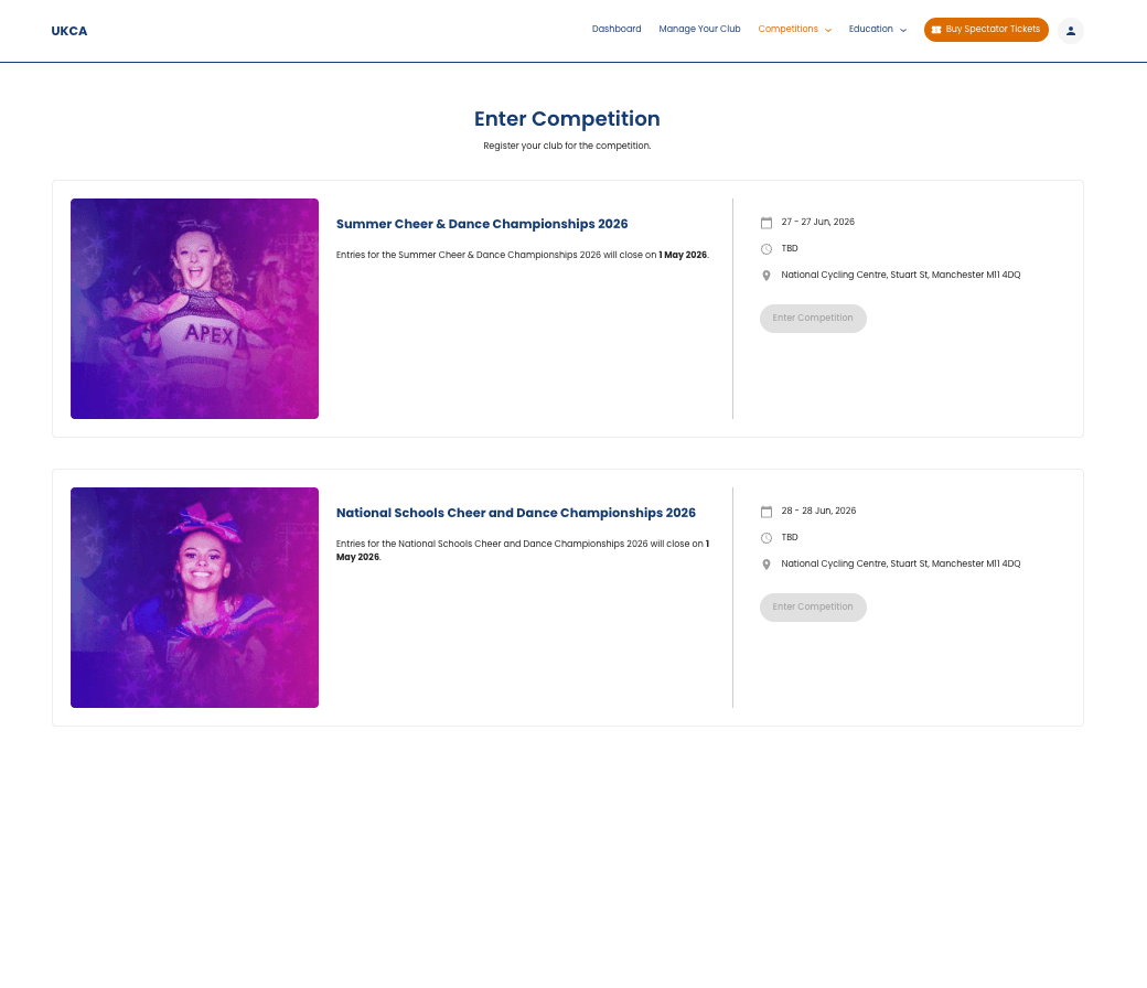 Enter competition